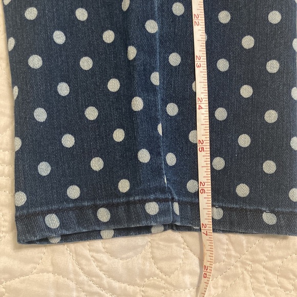 Chico's Platinum Denim Polka Dot Jeans Size 2 (12) - Picture 12 of 13
